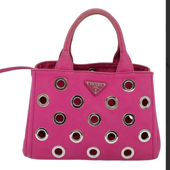 Prada Pink and Silver Crossbody Bag And Pouch - Picture 2 of 16